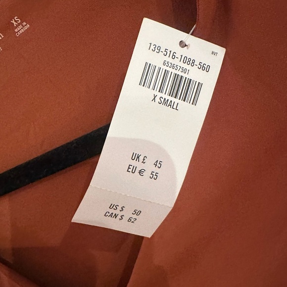 Abercrombie Soft A&F Burnt Orange Ruched Bodysuit Size XS - Picture 4 of 5